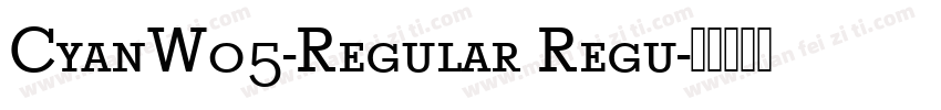 CyanW05-Regular Regu字体转换